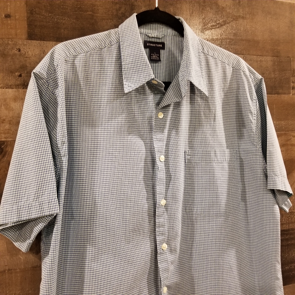 Structure Check Button Down, L